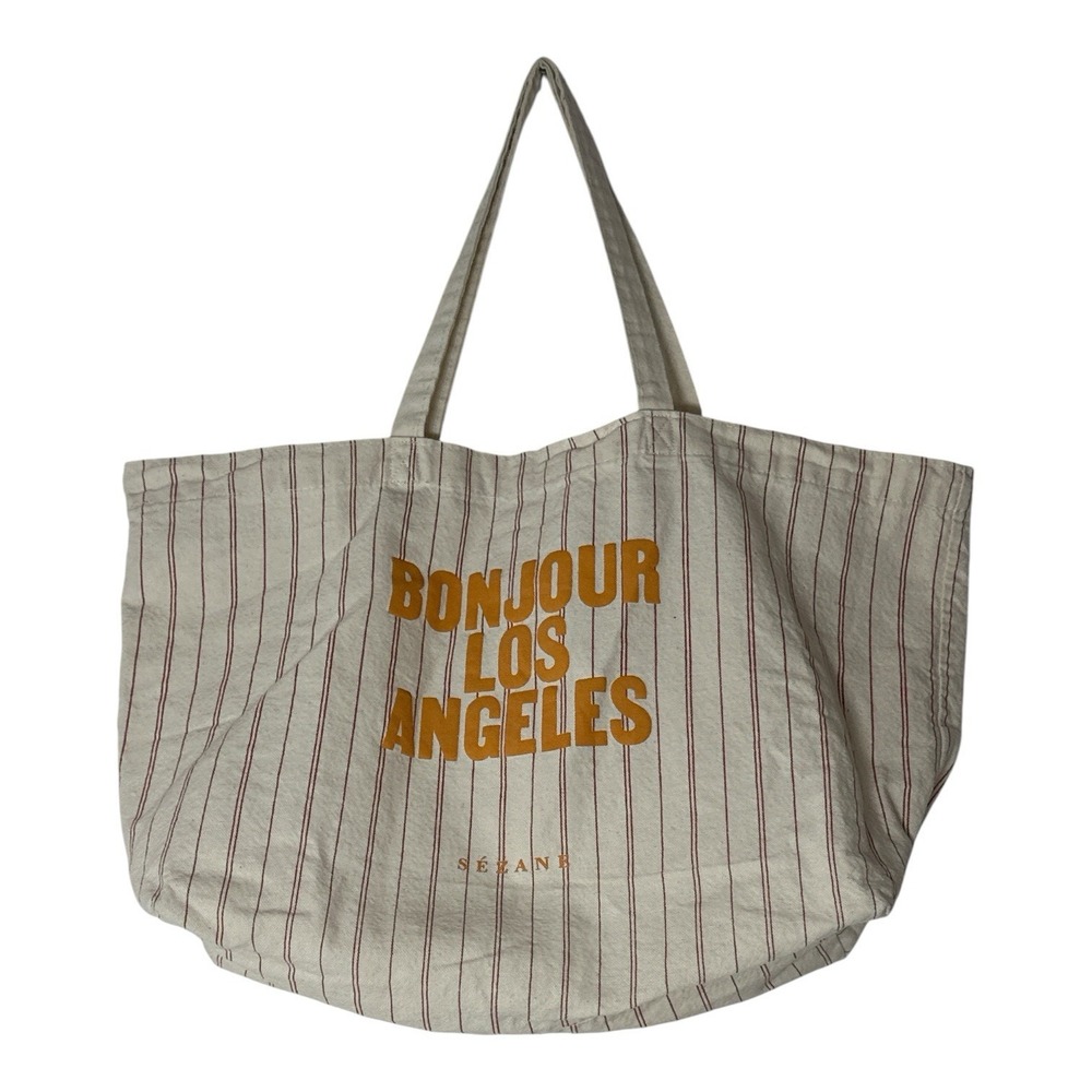 Sézane Bonjour Los Angeles Limited Edition Canvas Tote Bag Cotton Luxury